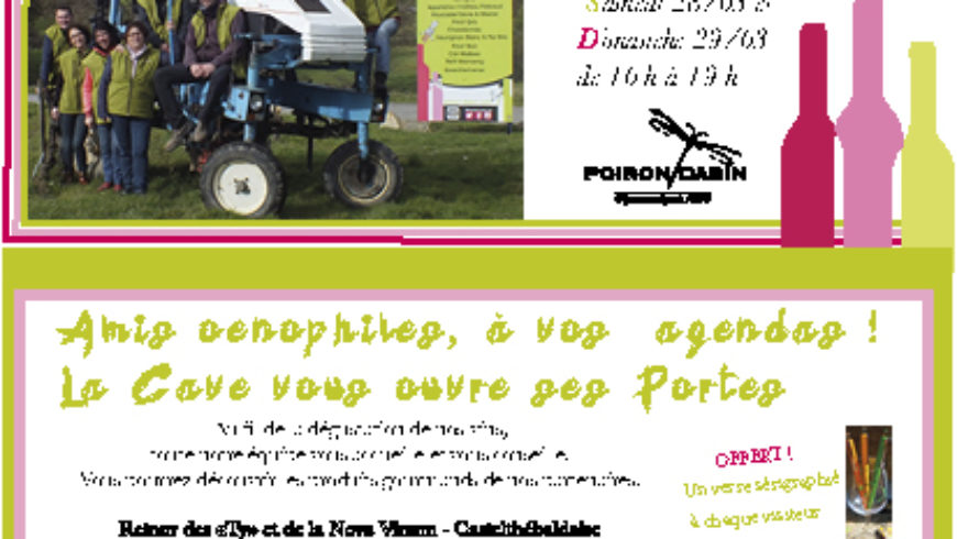 LES PORTES OUVERTES DE PRINTEMPS 27, 28 et 29 MARS 2020 !!