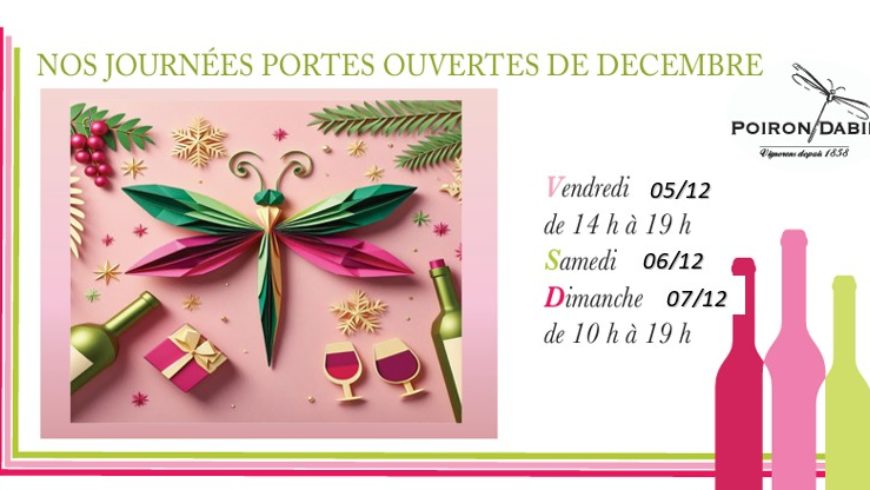 Prochaines Portes ouvertes de décembre !