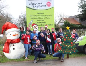 Equipe sapin et bonhomme de neige